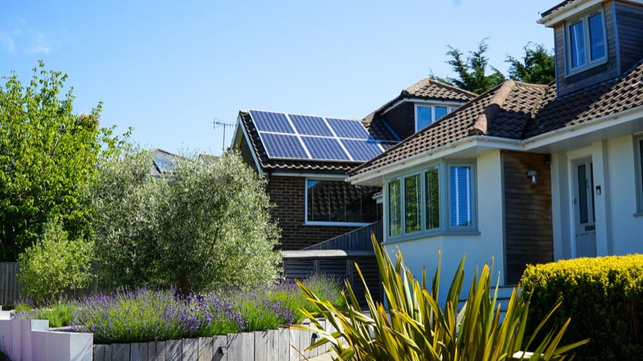 Woning met zonnepanelen